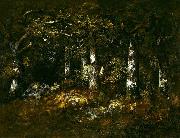 unknow artist Forest of Fontainebleau France oil painting artist